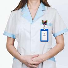 1 rolă retractabilă pentru insignă, suport pentru insignă cu sclipici pentru card de identitate, pentru asistentă medicală, rechizite școlare, pentru întoarcerea la școală - Multicolor - Vizualizare 8