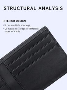 FION Monedero para presbicia, nuevo estilo corto para hombre, cartera todo en uno de negocios simple, tarjetero NCATJNL001