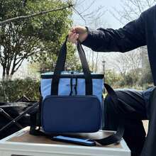 A Large 15L Insulated Cooler Bag, Thermal Bag, Lunch Bag, 10-12h Cooling For Shopping, Ideal For Car, Work, Picnic, Camping, Beach, Travel