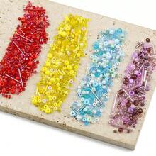 1,000pcs Mixed Glass Beads, Suitable For DIY Jewelry Making, Bracelets, Necklaces, Earrings, And Hair Accessories - DIY - View 7