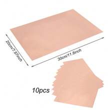 10Pcs Multi Use Single Side Conductive Copper Tape For Guitar EMI Shielding(30*20cm) - Multicolor - View 2