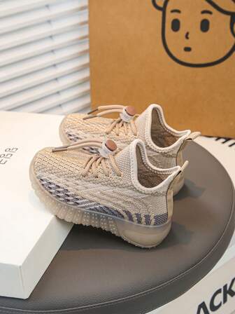 1 Pair Thick-Soled Baby/Toddler Sport Shoes, Running Sneakers, Unisex, Suitable For Spring And Autumn