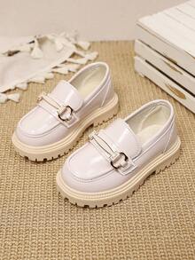 1 par de zapatos planos de niña con estilo elegante y adorable de princesa, adecuados para primavera y otoño - Blanco - Ver 3