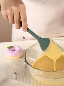 1 pieza (9,4 pulgadas) Espátula de silicona sin costuras, resistente al calor, raspador suave de cocina, espátula para revolver crema, para cocinar y hornear