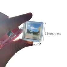 Square Pendant Blank Acrylic Pixel Filter Keychain For Men And Women - Multicolor - View 2