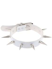 1pc Punk Goth Rivet Multi-Color Choker Necklace, Sexy & Daily Or Party Wear For Women, Creative Gift Idea For Christmas, Halloween, Valentine's Day, Holiday Costume - Multicolor - View 18