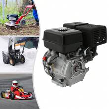 ONEUTRALON 4-Stroke 420cc 15HP OHV Horizontal Shaft Gas Engine Recoil Start Go Kart Motor - Black - View 4
