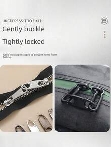 5-1pc Double Small Carabiners, S-Shaped Carabiners, Keychains, Small Alloy Spring Hook Zipper Clips For Pet Lock Pendants, Fishing, Camping, Outdoor, Zipper Locks, Zipper Pull Replacements, Connector Zipper Clips, Anti-Theft School Supplies Teacher Gifts Back To School Teacher Accessories - Multicolor - View 6