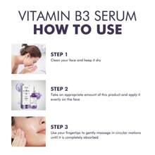 Sérum Clareador B3 com Niacinamida, Glicerina e Ácido Hialurônico - 30ml | Corretivo de Manchas Escuras, Anti-Envelhecimento, Hidrata e Firma a Pele | Reduz Visivelmente as Rugas para um Brilho Jovem