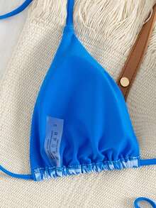 Bộ bikini hai mảnh họa tiết da báo dành cho nữ, kiểu dáng gợi cảm, thích hợp cho kỳ nghỉ hè ở bãi biển. - Màu xanh bạc hà - Xem 9