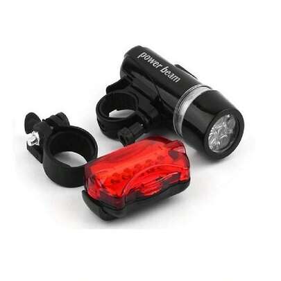  Luz LED de Bicicleta Klack, Dianteira e Traseira, Branca e Vermelha, perfeita para ciclistas urbanos e de montanha - Entrega em 24/48 horas a partir de Espanha.