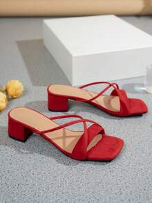 女士高跟凉鞋、黑色高跟鞋、黑色凉鞋、黑色鞋子、简约高跟鞋、粗跟鞋、系带凉鞋、穆勒鞋、夏季鞋子