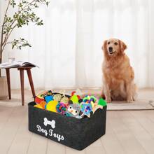 Felt Pet Toy Storage Basket, Pet Supplies Felt Storage Bin, Keep Your Home Neat & Tidy