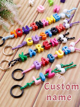 Custom Multi-Color Acrylic Letter Keychain,Personalized 1~10 Letters Keychain,Customized Bag Ornaments,Customizable Text Birthday Gifts,Name Keychain,Purse Charms For Handbags,Key Chain For Women/Men,Kids Keychains,Valentine's Day,Anniversaries,Decorations,Men,Women,Bridesmaids,Girlfriends,Fathers,Mothers