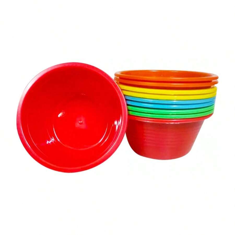 Pack 20 Jicaras Bandejas Plásticas Para Agua Color Surtidos - Multicolor - Ver 1