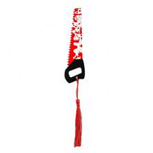 1pc Classic Red Bookmark With Bloody Furniture Knife And Red Tassel Bookmark - Fantasy Horror Style Gift For Horror Lovers, Co-Workers, Friends & Family