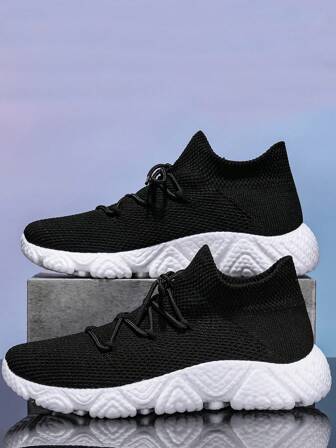 Men's Casual Sports Shoes, Fashionable & Comfortable Knit Fabric Multi-Color Dopamine Couples Low-Top Casual Sports Shoes, Slip-On Slouchy Shoes, 2025 New Hot Selling Men's Casual Sports Shoes