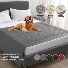 Funda de cama antideslizante y antifugas para perros, manta para mascotas, sofá, alfombrilla para cama para mascotas, protectores de colchón para coche, funda de sofá para muebles para gatos y perros - Rojo - Ver 2