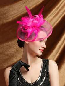 Phụ kiện cài tóc hoa duyên dáng với lông vũ tinh tế, mũ đội đầu bằng polyester cho các buổi tụ họp, phụ kiện đội đầu phong cách cổ điển cho tiệc trà, đạo cụ chụp ảnh, khuyến nghị giặt khô, phụ kiện ngày Valentine. - Nhiều màu - Xem 9