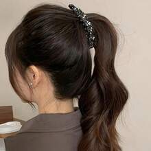1 cái/3 cái Kẹp tóc hình quả chuối đính đá đen sang trọng - Kẹp tóc đuôi ngựa kiểu Bohemian cỡ lớn với họa tiết lấp lánh, thiết kế xoắn chắc chắn cho kiểu tóc búi cao và quản lý tóc thời trang, kẹp càng cua, phụ kiện tóc, phụ kiện dự tiệc, phụ kiện đội đầu, ghim cài tóc - Nhiều màu - Xem 6