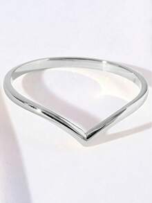 1pc Fashionable S925 Sterling Silver Zirconia Cross Adjustable Ring, Exquisite Jewelry Gift For Girls - Silver - View 3