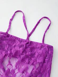 Summer Two Piece Outfits For Women Y2K Going Out Sexy Lace Sleeveless Cmai Crop Tops Low Rise Bodycon Mini Skirt Sets Clubwear - Màu tím - Xem 5