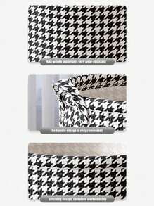 1pc Large Capacity Foldable Dirty Clothes Basket, Large Laundry Basket With Handles, Storage Blankets Basket, Toys Basket, Dirty Clothes For Living Room, Bedroom, Simple Household Storage Basket
