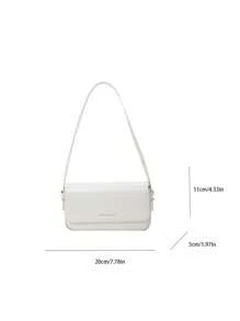 Borsa a spalla di alta qualità da donna, modello 2025, di moda semplice, colore tinta unita bordeaux, borsa minimalista da donna con fibbia, borsa a spalla a tinta unita dal design pulito ed elegante, adatta per la scuola, gli spostamenti e il tempo libero, borsa quadrata mini con finitura opaca