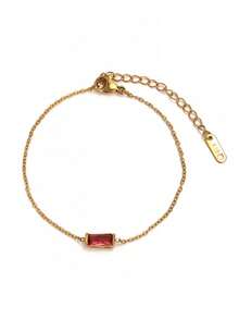 1pc Elegant Bracelet, Women's Jewelry, S925 Sterling Silver Minimalist Chain Bracelet, Exquisite Jewelry, Friendship Gift For Sister - Gold - View 17