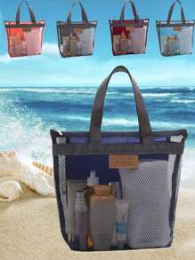 Shower Caddy Portable - Mesh Shower Caddy Bag Clear Bag, Wash Bag Toiletries Bag Basket Tote Tote Bag Durable Clear Bag, Wash Bag Toiletries Bag, Cosmetic Bag, For College Dorm Room Bathroom Gym Camp Quick Dry Shower Bags For Women Men With Hoo Graduation
