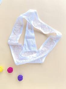 5pcs/Pack Plus Size Women's Soft Lace Thong Panties, Sexy Seamless Underwear