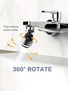 1pc 360° Swivel Faucet Extender With 2 Modes - Extendable & Rotatable, Splash-Proof Nozzle, For Upgrading Kitchen Water Conservation Back To School