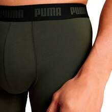 Puma Boxers pour homme, lot de 3 – Everyday Boxers 3P, coton stretch, uni - Noir/Vert - Voir 7