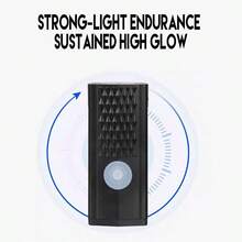 1pc Bicycle Light Night Riding Flashlight USB Charging Headlight Rainproof Mountain Bike Lighting Cycling Equipment - Black - View 7