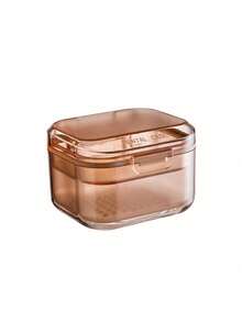 1 件便携式分层排水固定器牙科器具存储盒，正畸矫正器盒支架