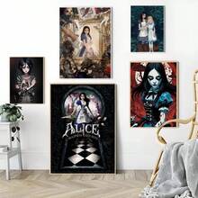 1pc Phim hoạt hình Pop Alice Liddell Áp phích quán cà phê Phòng trang trí nghệ thuật treo tường không có khung - Nhiều màu - Xem 7