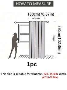 1 件多功能遮光窗帘，适用于阳台和客厅，实用且简约的设计 - 卡其色 - 查看 34