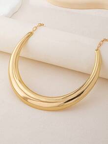 Dây chuyền choker tối giản dành cho nữ - Chất liệu: Sắt - Vàng - Xem 2