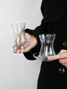 1 件套奢华小众土耳其咖啡杯碟套装，欧式花茶杯，红茶杯带碟，下午茶玻璃杯，返校 - 彩色 - 查看 5