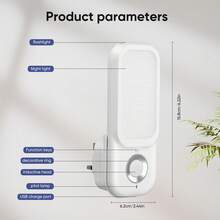 Human Inductive Plug-In Night Light With Flashlight Night Light 3000K Warm White Bedroom,Hallways,Stairs Eye-Friendly Night Lighting - White - View 6