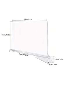 2/4/6/8PCS Acrylic Transparent Wardrobe Divider, Wardrobe Storage, Bag Storage, Book Storage, Multi-Functional Divider And Finishing Board Nail Free Clothing Divider Board - Transparent - View 12
