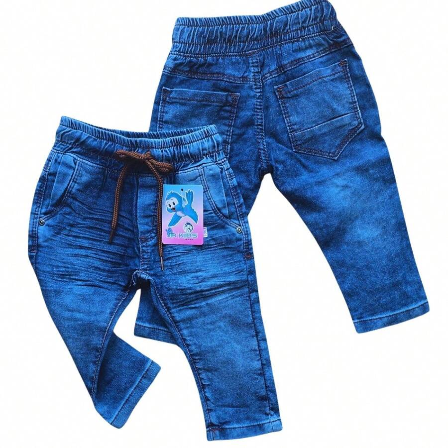 Baby Boys' Lycra Jeans, S, M, L. - 藍色 - 查看 1