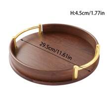 1 Pc Serving Tray With Handles, Bamboo Breakfast Tray Wooden Trays Decorative Serving Platter For Eating, Storing, Used In Kitchen, Living Room, Bedroom-Back To School
