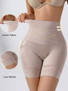 High-Waisted Shaping Briefs With Tummy Control, Seamless Design. Slimming Shorts, Butt Lifting, Soft And Shaping. - Apricot - View 6