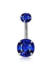 Blue Stainless Steel CZ Heart Dragon Butterfly Navel Belly Button Ring Piercing Jewelry For Women