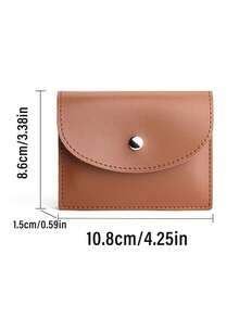 Minimalist Silver Clasp Pouch, Wallet, High-Quality Compact Coin Purse, Large Capacity Card Holder - Multicolor - View 6