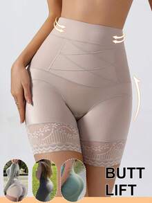 High-Waisted Shaping Briefs With Tummy Control, Seamless Design. Slimming Shorts, Butt Lifting, Soft And Shaping. - Apricot - View 5
