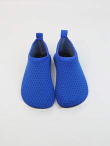 1 双男童黑色恐龙橡胶防滑沙滩水鞋，软底透气赤脚鞋和婴儿学步鞋 - 藍色 - 查看 3