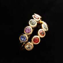 1入組魅力四射純銀方晶鋯石裝飾圓環適合女士日常裝飾