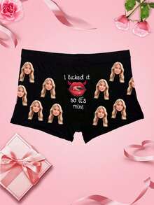 1-Piece Customized Face Underwear Personalized Men's Underwear, Customized Pictures, Customized Face Head Printed Men's Underwear Boxers, Customized Face Underwear Personalized Men's Underwear, Customized Pictures, Underwear With Photos, Customized Face Underwear, Boyfriend Husband Gifts, Customized Men's Gifts, Winter, Personalized Gifts, Anniversaries, Holidays, Ideal Gift For Boyfriends - Multicolor - View 2